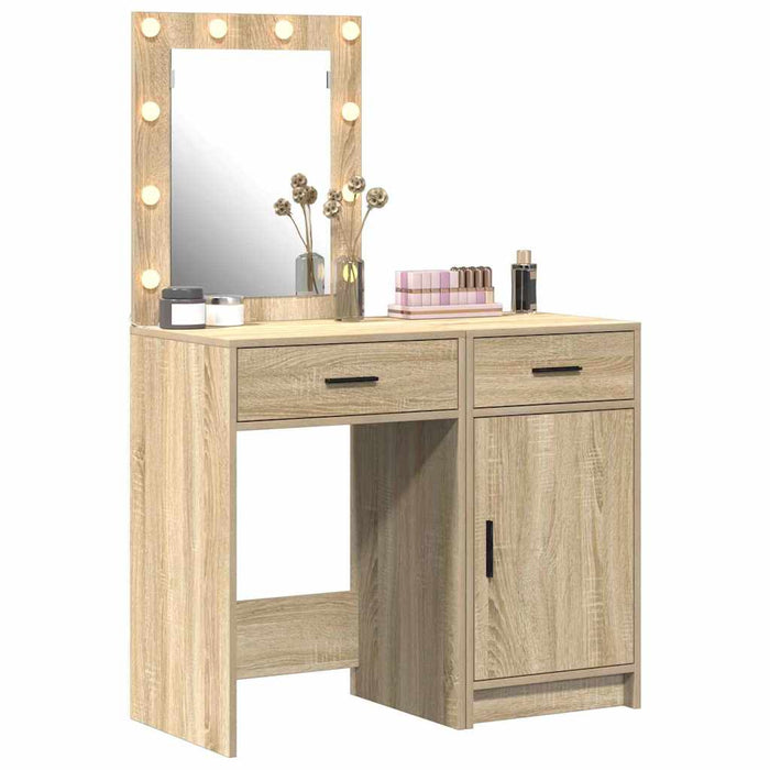 Masă de Machiaj 2 pcs Maro 50 x 41 x 135 cm Lemn compozit - WALTI WALTI