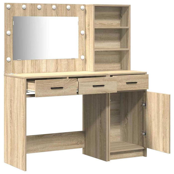 Masă de Machiaj 2 pcs Maro 78,5 x 41 x 135 cm Lemn compozit - WALTI WALTI