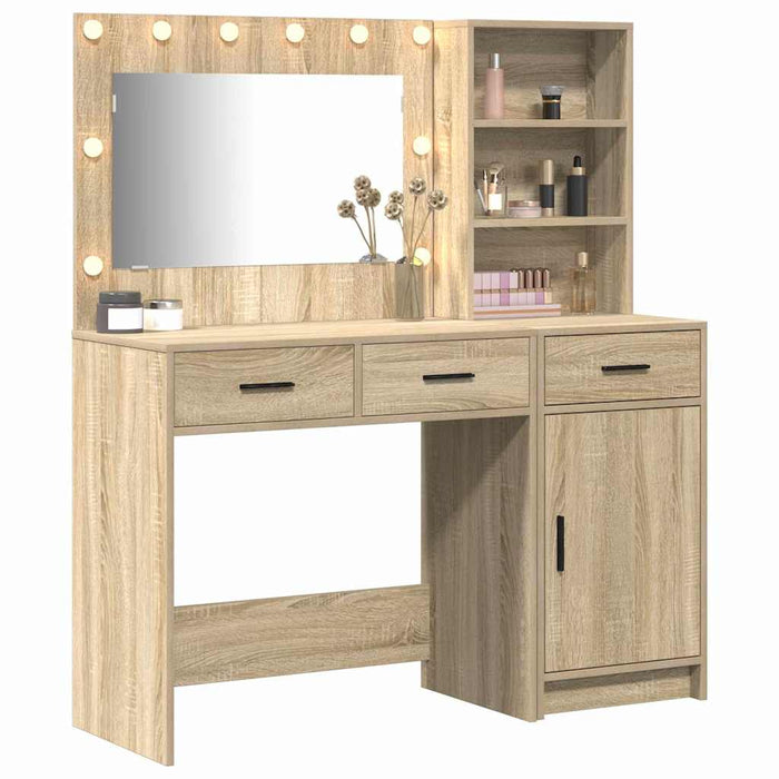 Masă de Machiaj 2 pcs Maro 78,5 x 41 x 135 cm Lemn compozit - WALTI WALTI