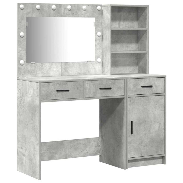 Masă de Machiaj 2 pcs Gri 78,5 x 41 x 135 cm Lemn compozit - WALTI WALTI
