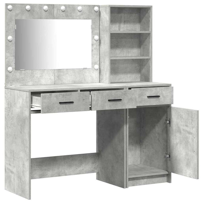 Masă de Machiaj 2 pcs Gri 78,5 x 41 x 135 cm Lemn compozit - WALTI WALTI
