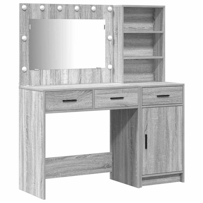 Masă de Machiaj 2 pcs Gri 78,5 x 41 x 135 cm Lemn compozit - WALTI WALTI