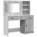 Masă de Machiaj 2 pcs Gri 78,5 x 41 x 135 cm Lemn compozit - WALTI WALTI