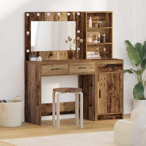 Masă de Machiaj 2 pcs Maro 78,5 x 41 x 135 cm Lemn compozit - WALTI WALTI