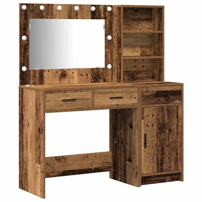 Masă de Machiaj 2 pcs Maro 78,5 x 41 x 135 cm Lemn compozit - WALTI WALTI