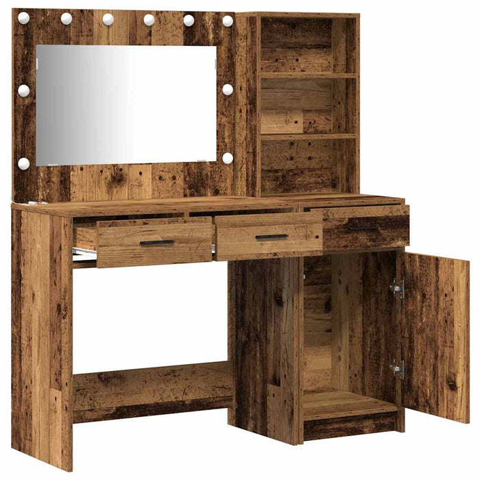 Masă de Machiaj 2 pcs Maro 78,5 x 41 x 135 cm Lemn compozit - WALTI WALTI