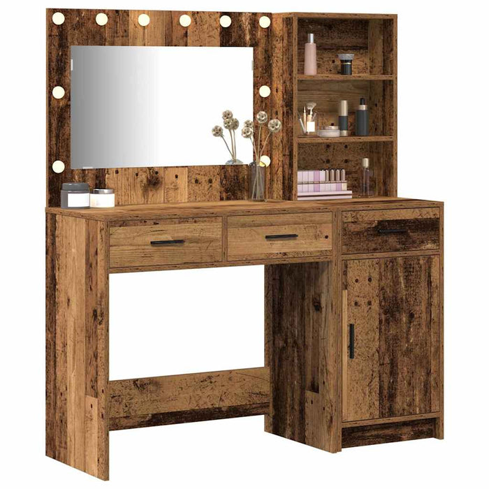 Masă de Machiaj 2 pcs Maro 78,5 x 41 x 135 cm Lemn compozit - WALTI WALTI