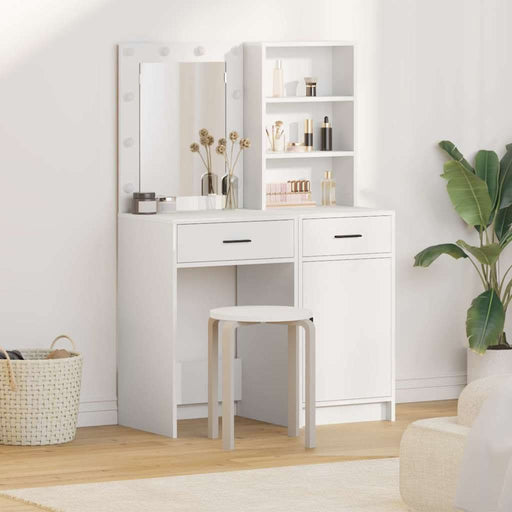 Set de Dressing cu ușă 2 pcs Alb 50 x 41 x 135 cm Lemn compozit - WALTI WALTI