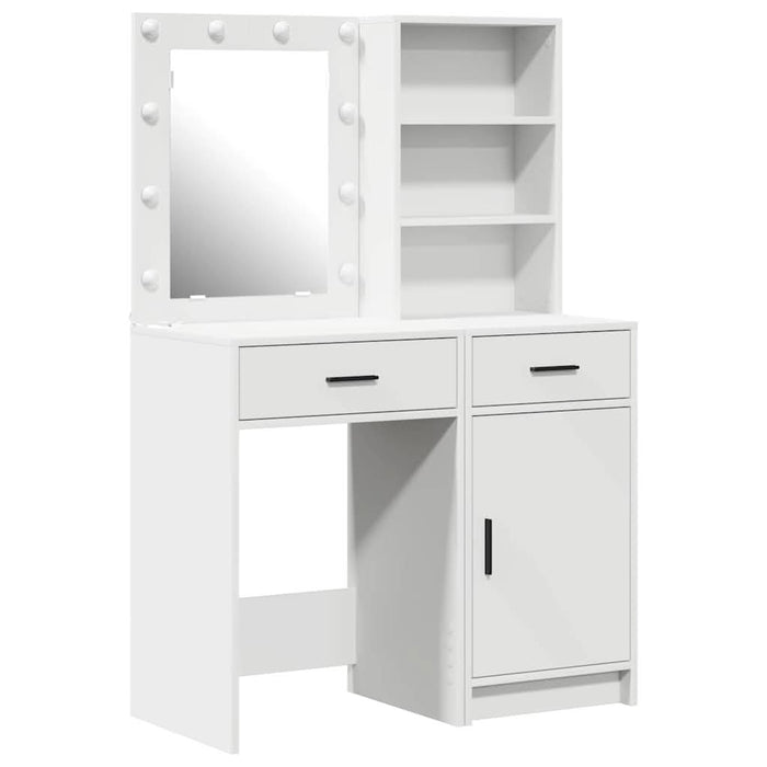 Set de Dressing cu ușă 2 pcs Alb 50 x 41 x 135 cm Lemn compozit - WALTI WALTI