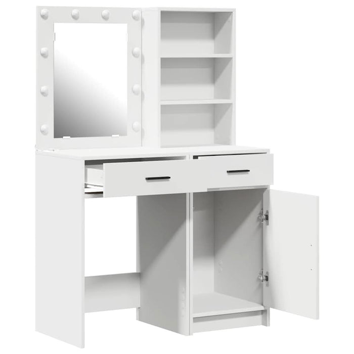 Set de Dressing cu ușă 2 pcs Alb 50 x 41 x 135 cm Lemn compozit - WALTI WALTI