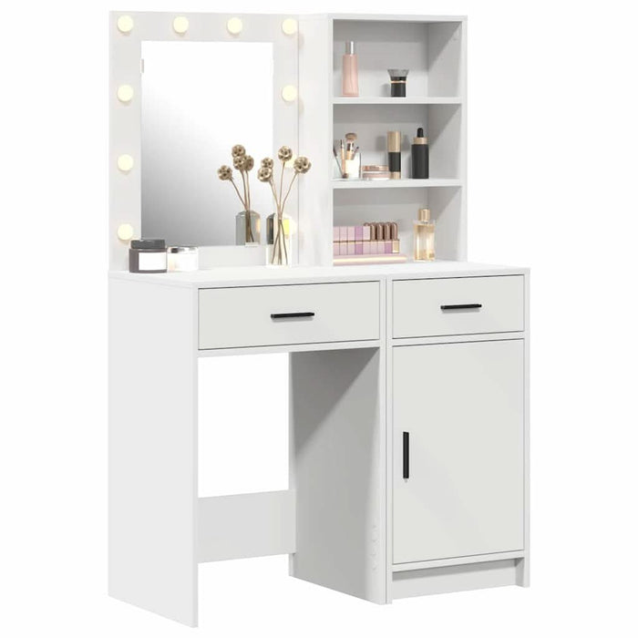 Set de Dressing cu ușă 2 pcs Alb 50 x 41 x 135 cm Lemn compozit - WALTI WALTI