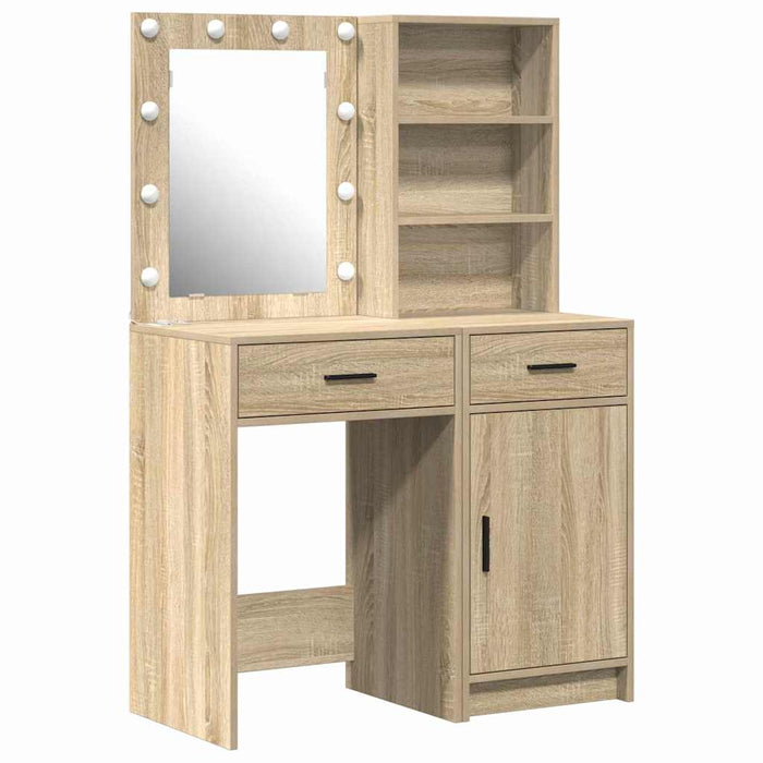 Set de Dressing cu sertar 2 pcs Stejar Sonoma 50 x 41 x 135 cm - WALTI WALTI