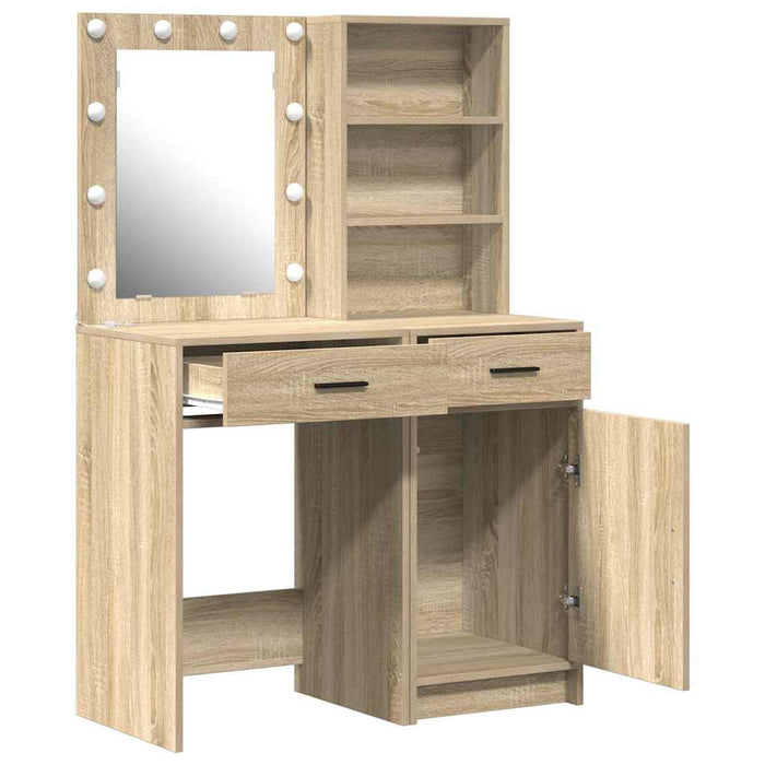Set de Dressing cu sertar 2 pcs Stejar Sonoma 50 x 41 x 135 cm - WALTI WALTI