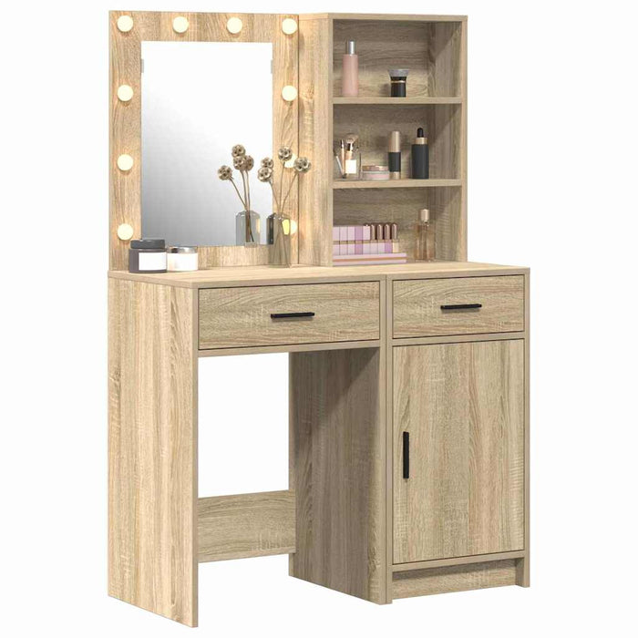 Set de Dressing cu sertar 2 pcs Stejar Sonoma 50 x 41 x 135 cm - WALTI WALTI