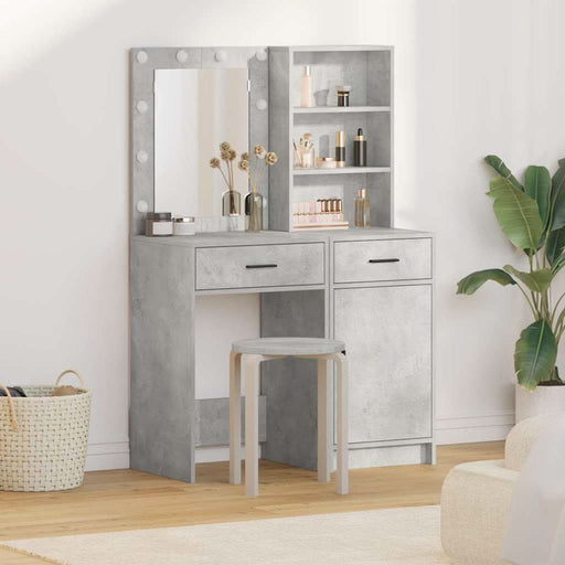 Set de Dressing cu sertar 2 pcs Gri din beton 50 x 41 x 135 cm - WALTI WALTI