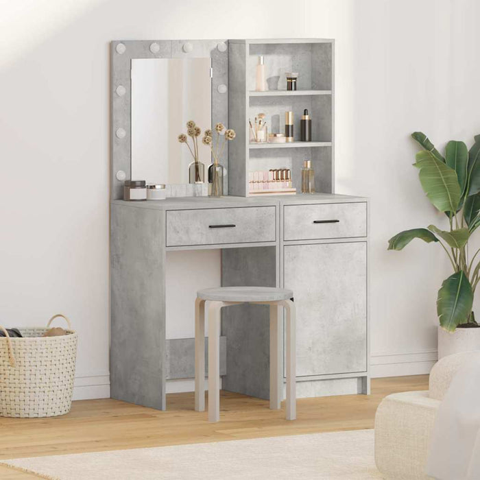 Set de Dressing cu sertar 2 pcs Gri din beton 50 x 41 x 135 cm - WALTI WALTI