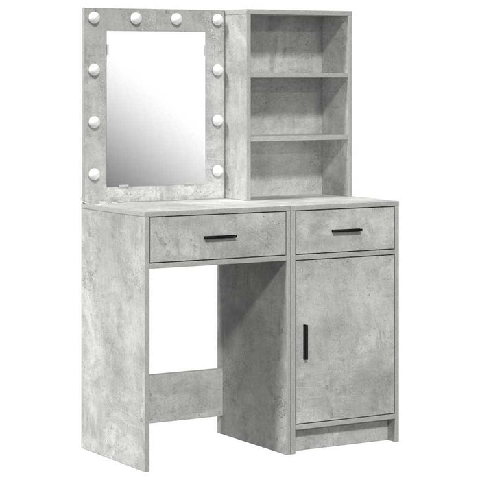 Set de Dressing cu sertar 2 pcs Gri din beton 50 x 41 x 135 cm - WALTI WALTI