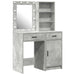 Set de Dressing cu sertar 2 pcs Gri din beton 50 x 41 x 135 cm - WALTI WALTI