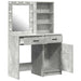 Set de Dressing cu sertar 2 pcs Gri din beton 50 x 41 x 135 cm - WALTI WALTI