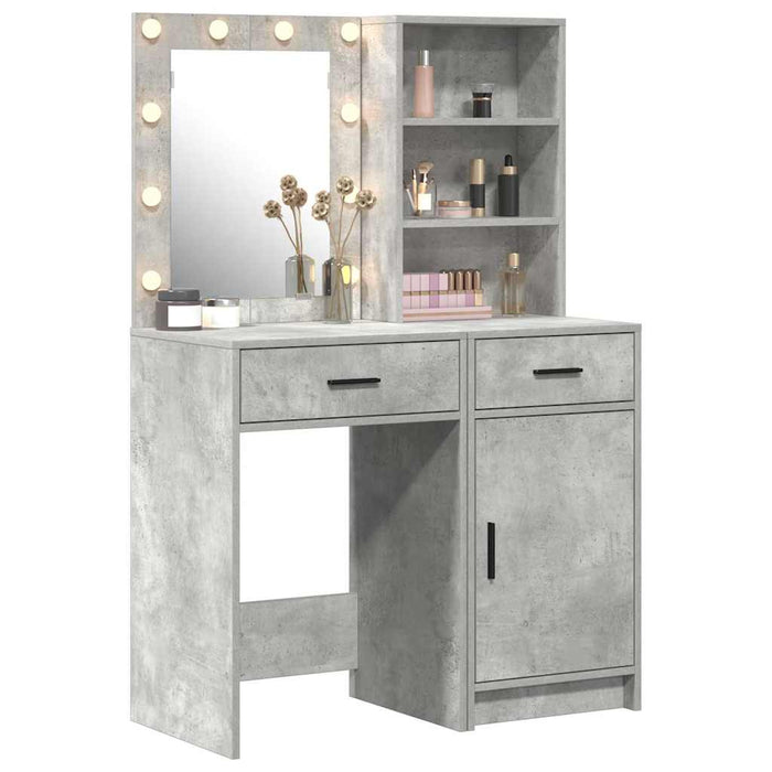 Set de Dressing cu sertar 2 pcs Gri din beton 50 x 41 x 135 cm - WALTI WALTI