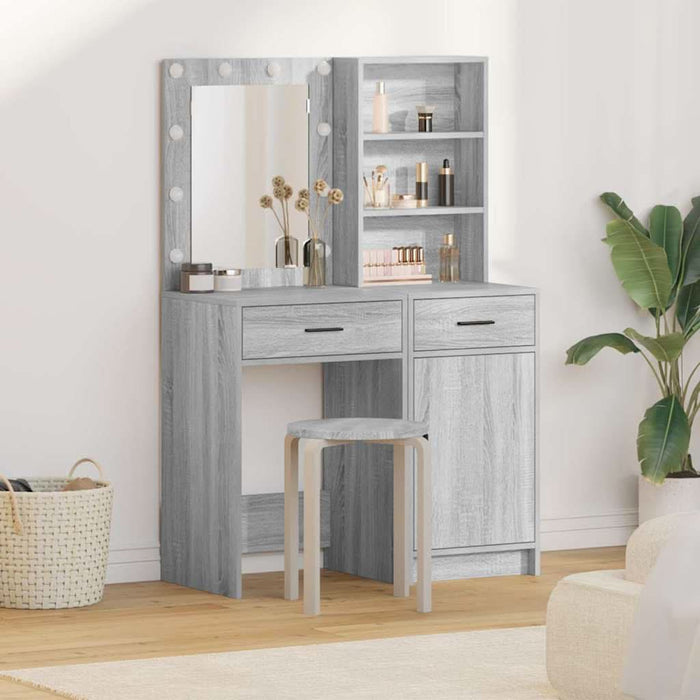 Set de Dressing 2 pcs sonoma gri 50 x 41 x 135 cm Lemn compozit - WALTI WALTI