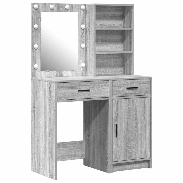 Set de Dressing 2 pcs sonoma gri 50 x 41 x 135 cm Lemn compozit - WALTI WALTI