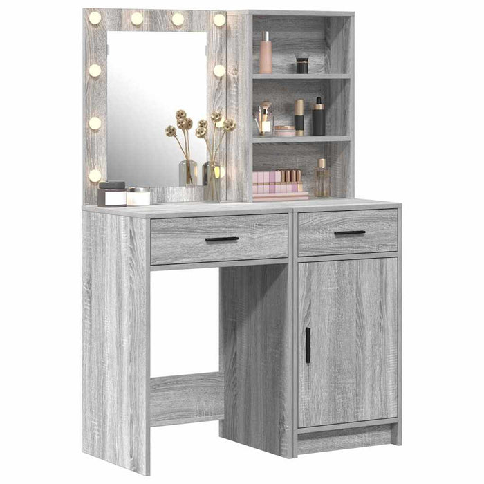 Set de Dressing 2 pcs sonoma gri 50 x 41 x 135 cm Lemn compozit - WALTI WALTI