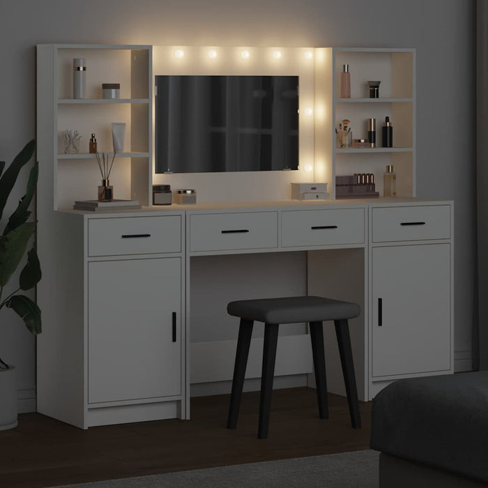 Set de Dressing 3 pcs Alb 78,5 x 41 x 135 cm Lemn compozit - WALTI WALTI