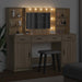 Set masă de toaletă cu LED 3 pcs Stejar Sonoma Lemn compozit - WALTI WALTI