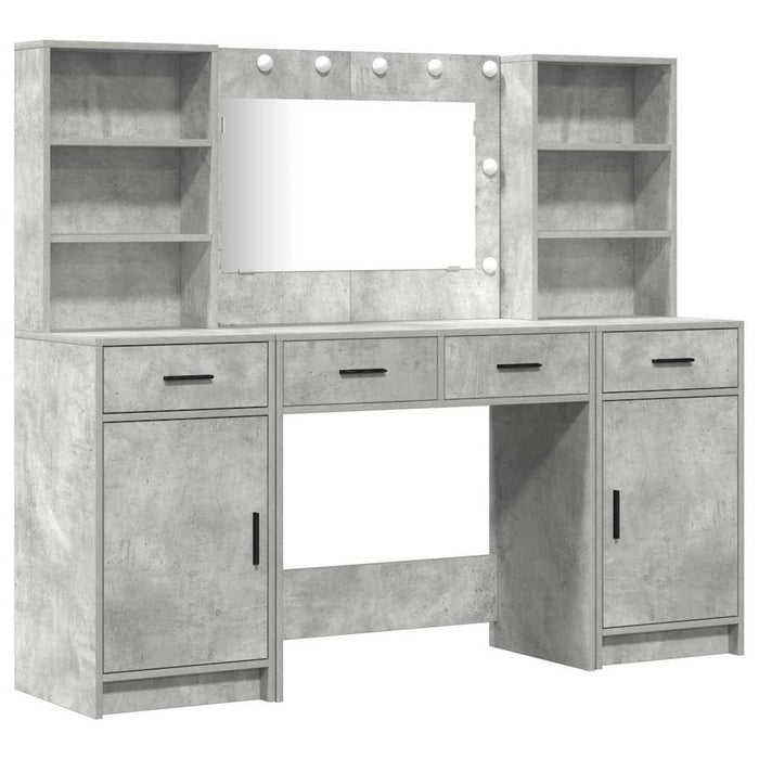 Set de Dressing cu raft 3 pcs Gri din beton 78,5 x 41 x 135 cm - WALTI WALTI