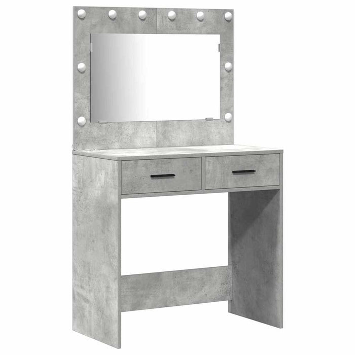 Set de Dressing cu raft 3 pcs Gri din beton 78,5 x 41 x 135 cm - WALTI WALTI