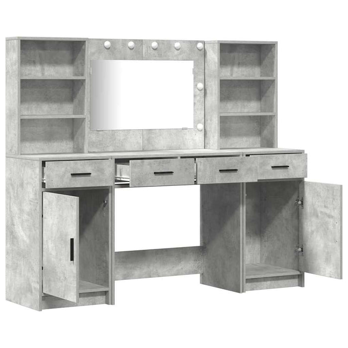 Set de Dressing cu raft 3 pcs Gri din beton 78,5 x 41 x 135 cm - WALTI WALTI