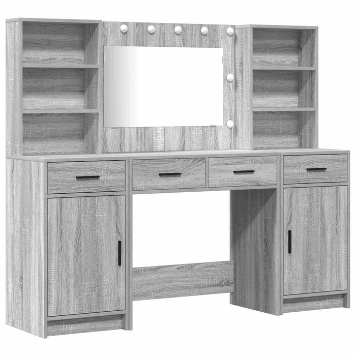 Set de Dressing cu sertar 3 pcs sonoma gri 78,5 x 41 x 135 cm - WALTI WALTI