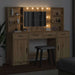 Set masă de toaletă cu LED 3 pcs Stejar Artizanal Lemn compozit - WALTI WALTI