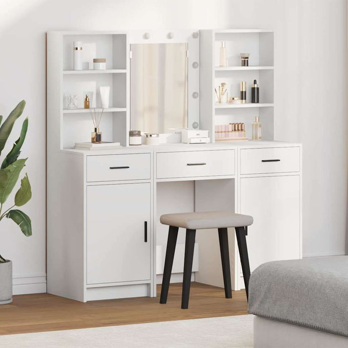 Set de Dressing cu ușă 3 pcs Alb 50 x 41 x 135 cm Lemn compozit - WALTI WALTI