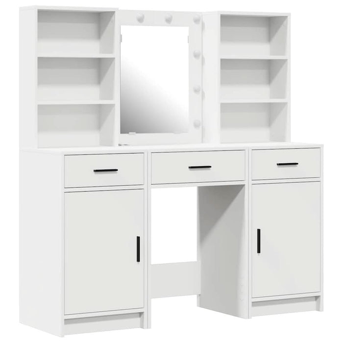 Set de Dressing cu ușă 3 pcs Alb 50 x 41 x 135 cm Lemn compozit - WALTI WALTI