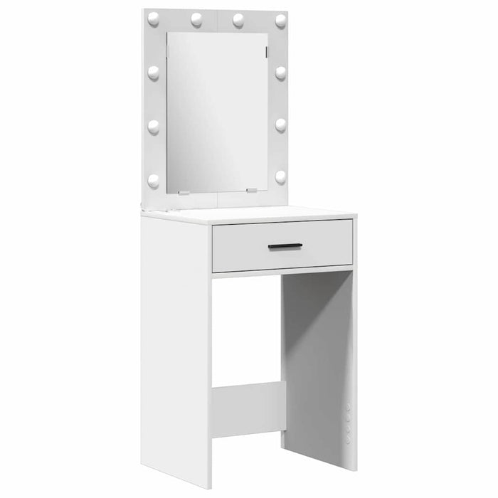 Set de Dressing cu ușă 3 pcs Alb 50 x 41 x 135 cm Lemn compozit - WALTI WALTI