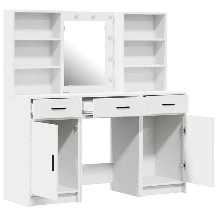 Set de Dressing cu ușă 3 pcs Alb 50 x 41 x 135 cm Lemn compozit - WALTI WALTI