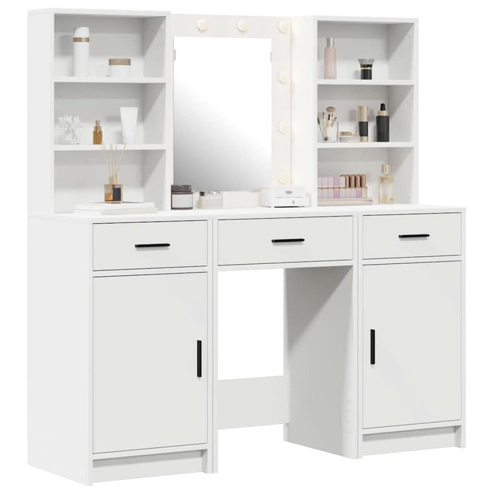 Set de Dressing cu ușă 3 pcs Alb 50 x 41 x 135 cm Lemn compozit - WALTI WALTI