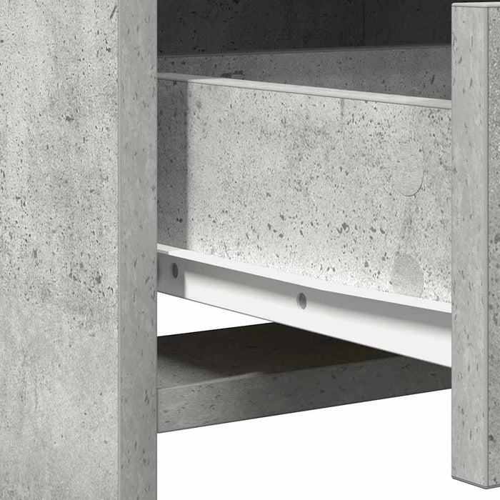 Set de Dressing cu sertar 3 pcs Gri din beton 50 x 41 x 135 cm - WALTI WALTI