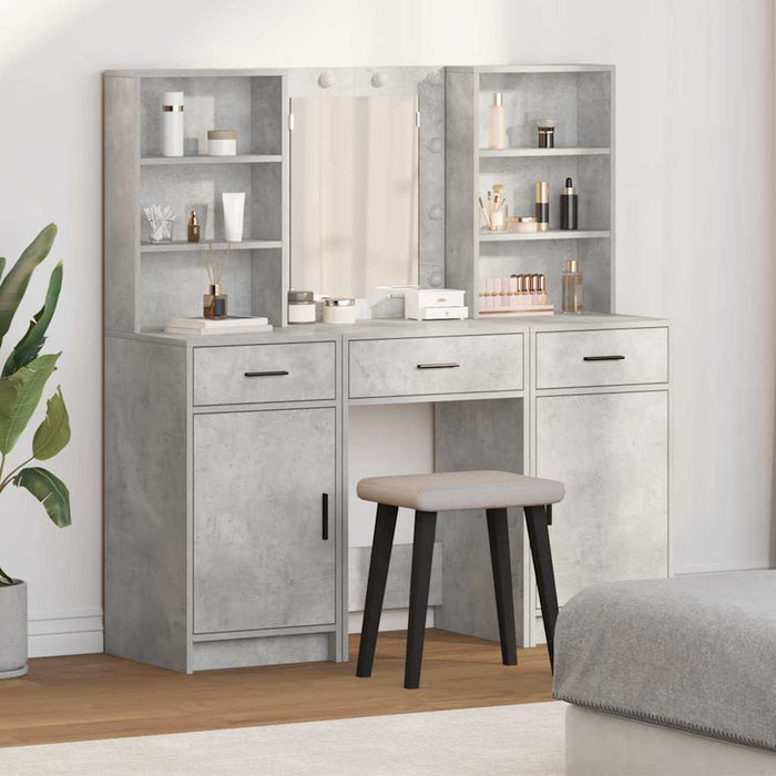 Set de Dressing cu sertar 3 pcs Gri din beton 50 x 41 x 135 cm - WALTI WALTI