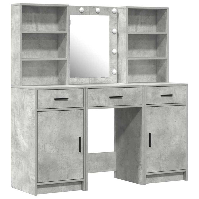 Set de Dressing cu sertar 3 pcs Gri din beton 50 x 41 x 135 cm - WALTI WALTI