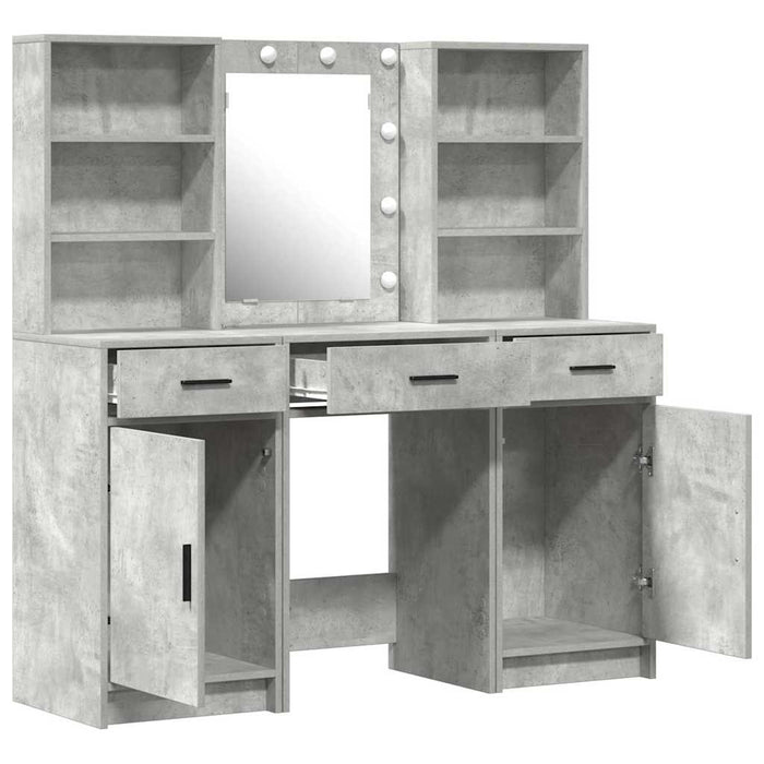 Set de Dressing cu sertar 3 pcs Gri din beton 50 x 41 x 135 cm - WALTI WALTI
