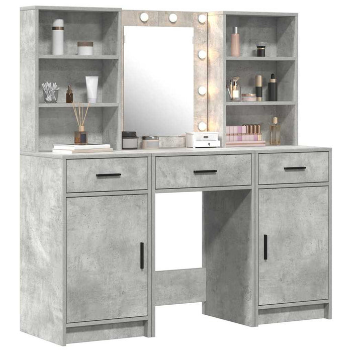 Set de Dressing cu sertar 3 pcs Gri din beton 50 x 41 x 135 cm - WALTI WALTI