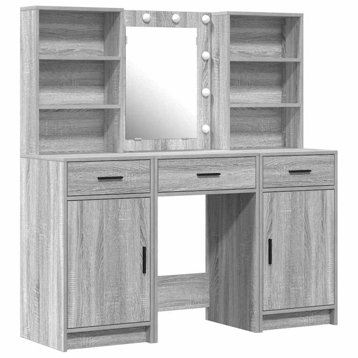 Set de Dressing 3 pcs sonoma gri 50 x 41 x 135 cm Lemn compozit - WALTI WALTI