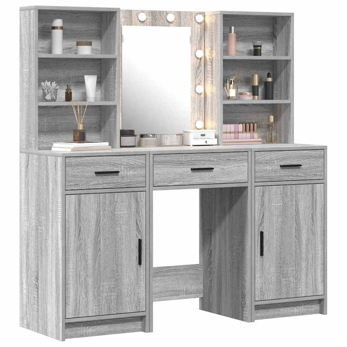 Set de Dressing 3 pcs sonoma gri 50 x 41 x 135 cm Lemn compozit - WALTI WALTI