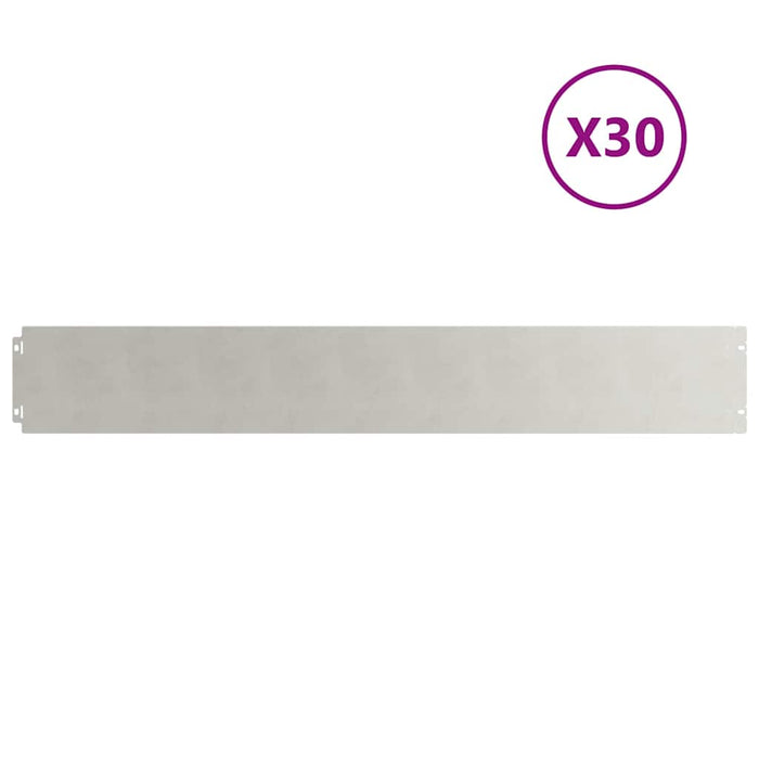 Borduri de gazon 30 buc 15x103 cm Oțel inoxidabil - WALTI WALTI