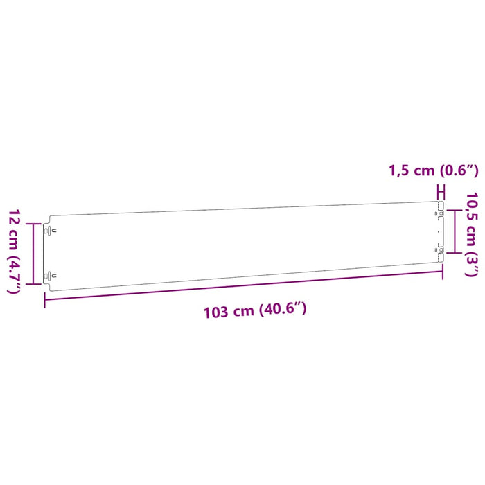 Borduri de gazon 30 buc 15x103 cm Oțel inoxidabil - WALTI WALTI
