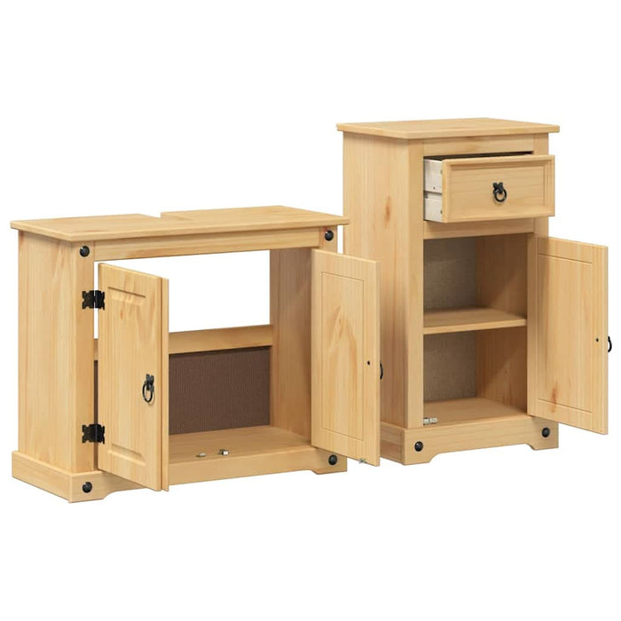 Set mobilier de baie „Corona”, 2 piese, lemn masiv de pin - WALTI WALTI