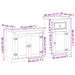 Set mobilier de baie „Corona”, 2 piese, lemn masiv de pin - WALTI WALTI